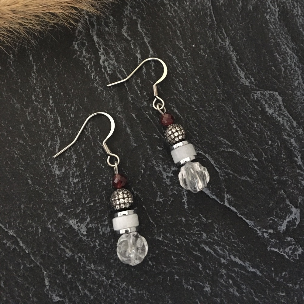 Earrings Quartz Handmade